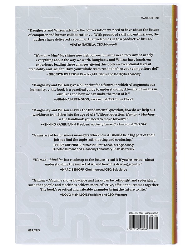 Human + machine : reimagining work in the age of AI - Daugherty, Paul R. - Tietokirjat ja oppaat - 10105434200 - 1