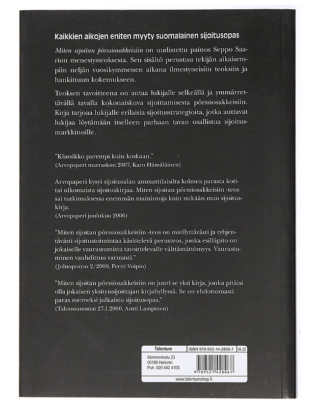 Miten sijoitan pörssiosakkeisiin - Seppo Saario - Tietokirjat ja oppaat - 10105434205 - 1