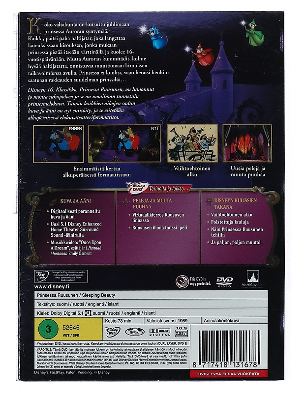 Prinsessa Ruusunen - DVD - DVD-elokuvat - 10105434253 - 1