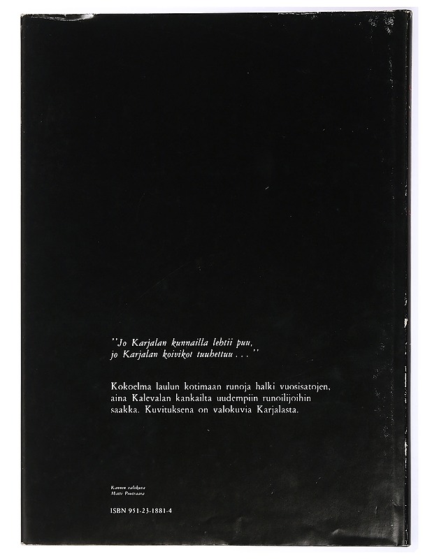 RUNOJEN JA KUVIEN KARJALA - RUNOJEN - Harrastekirjat - 10105434262 - 1