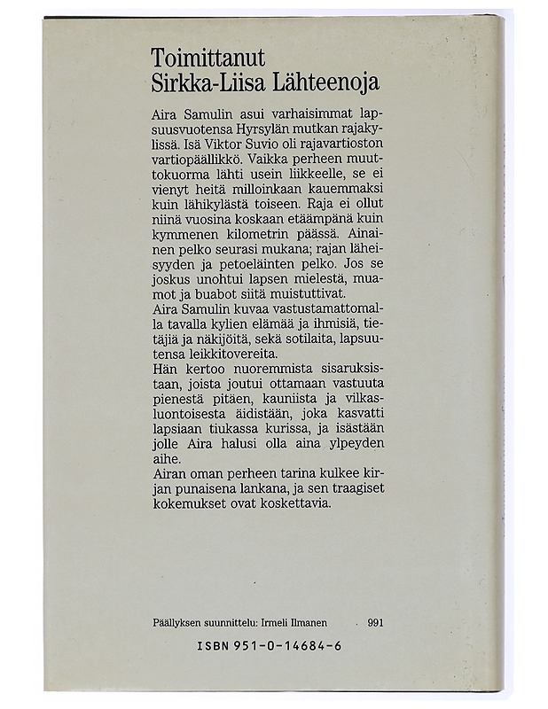 Soturi ja sunnuntailapsi - Samulin, Aira - Elämäkerrat ja muistelmat - 10105434294 - 1