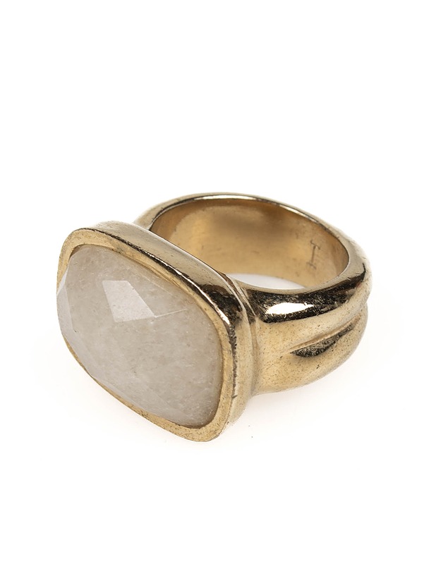 Kullattu Kuukivisormus - Korut - 10105434372 - 0