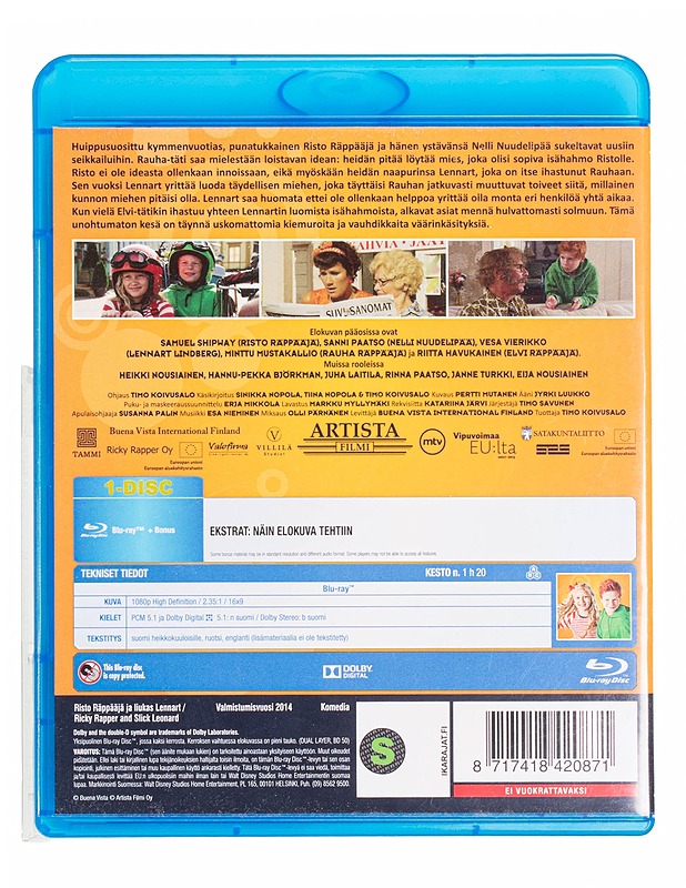 Risto Räppääjä Ja Liukas Lennart - Blu-Ray - Blu-ray-levyt - 10105434423 - 1