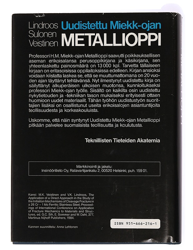 Uudistettu Miekk-ojan metallioppi - Lindroos, Veikko - Tietokirjat ja oppaat - 10105434473 - 1