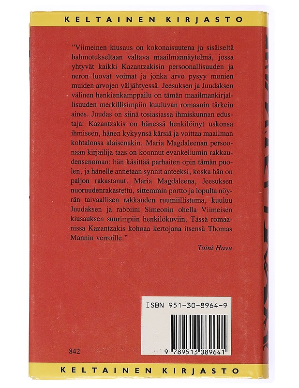 Viimeinen kiusaus - Kazantzakis, Niko - Romaanit ja novellit - 10105434481 - 1