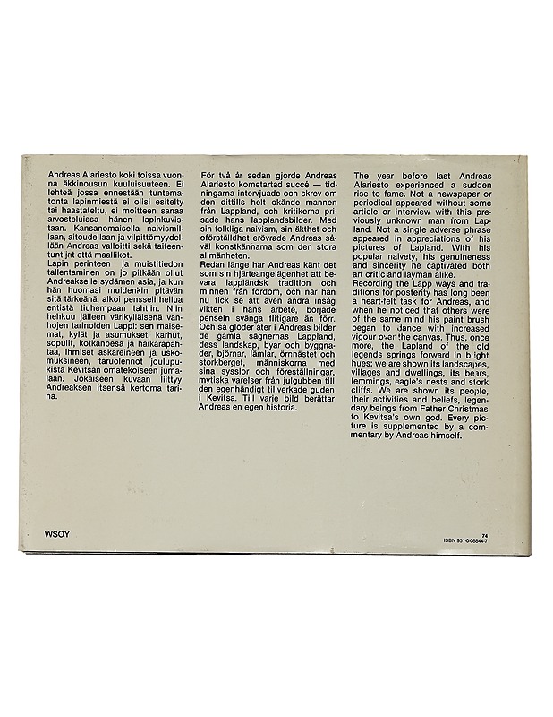Lisälehdet Andreas Alarieston lapinkuviin - Urpo Huhtanen - Taide- ja kulttuurikirjat - 10105434515 - 1