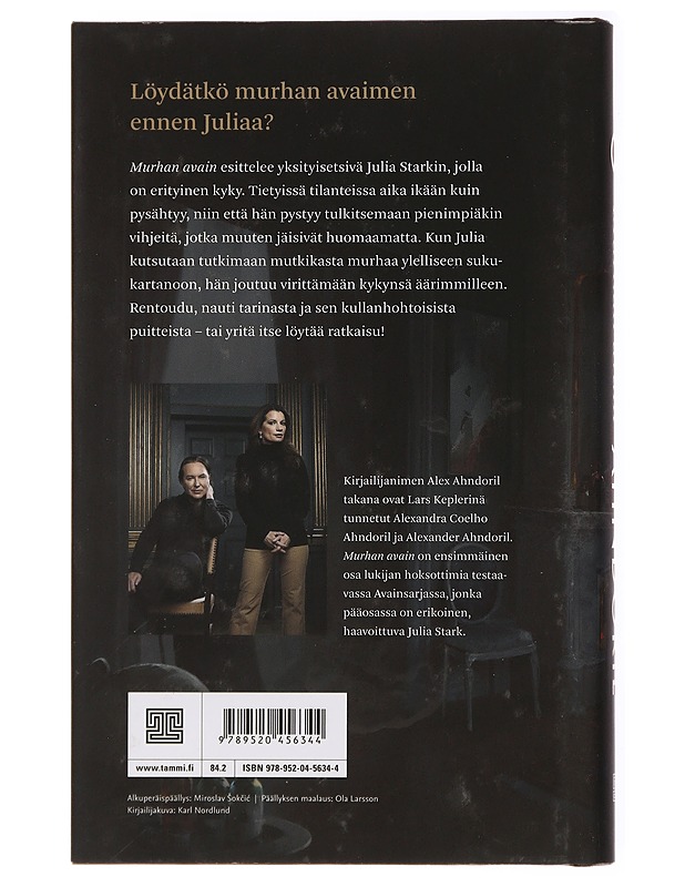 Murhan avain - Ahndoril, Alex - Romaanit ja novellit - 10105434631 - 1