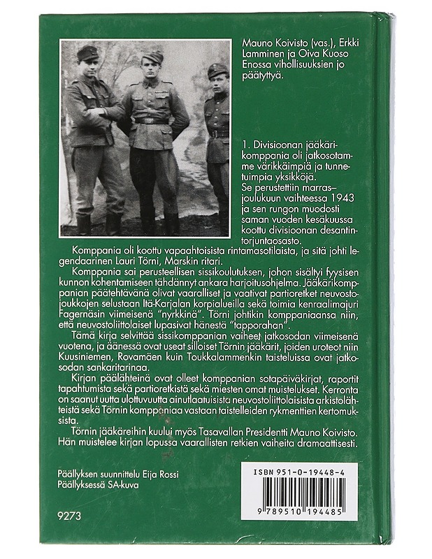 Törnin jääkärit - Rönnquist, Lars - Elämäkerrat ja muistelmat - 10105434706 - 1