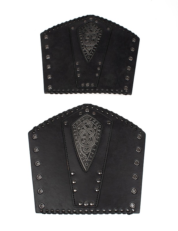 Mustat nahkaiset käsivarsisuojat - Korut - 10105434730 - 0