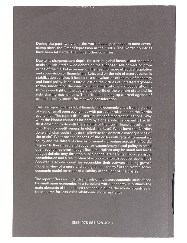 Nordics in global crisis : vulnerability and resilience - Gylfason, Thorvaldur - Tietokirjat - 10105434768 - 1