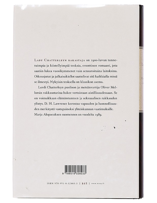 Lady Chatterleyn rakastaja - Lawrence, D. H. - Romaanit ja novellit - 10105434839 - 1
