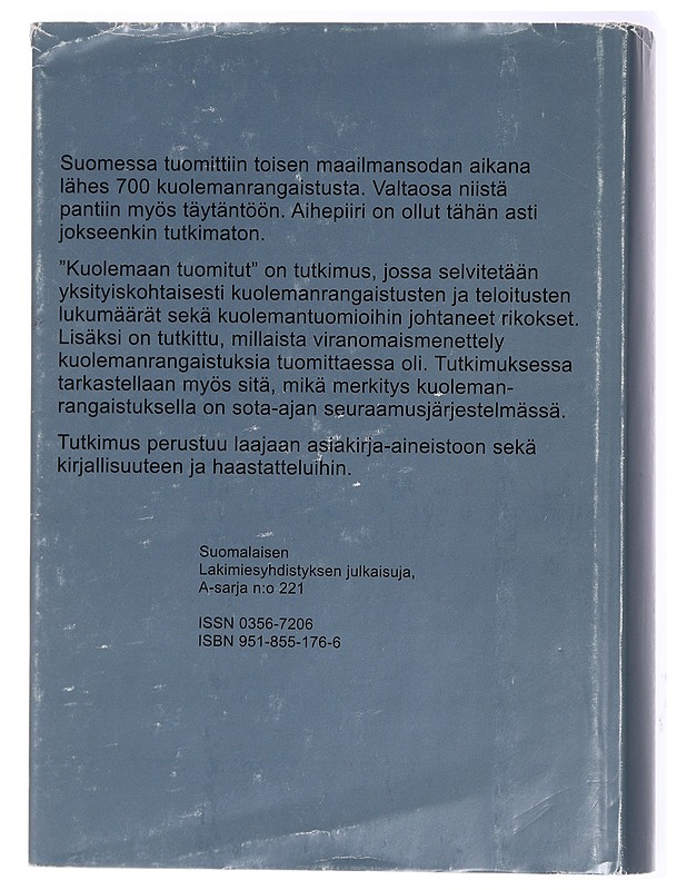 Kuolemaan tuomitut - Jukka Lindstedt - Tietokirjat ja oppaat - 10105434846 - 1