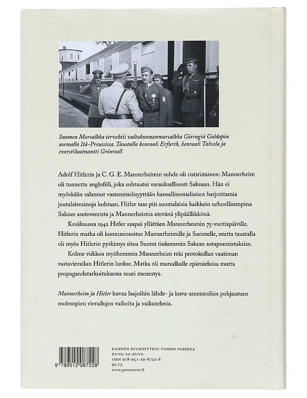 Mannerheim ja Hitler - Jukka Partanen - Elämäkerrat ja muistelmat - 10105434848 - 1