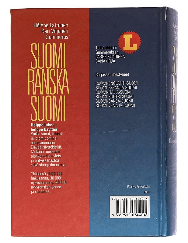 Suomi-ranska-suomi - Lattunen, Hélène - Tietokirjat ja oppaat - 10105434876 - 1