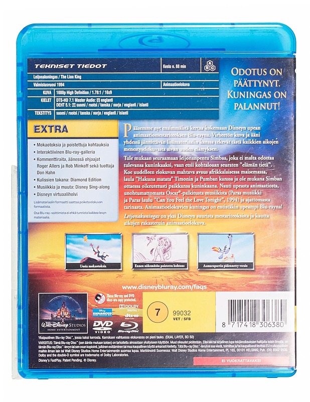 Leijonakuningas: Timanttijulkaisu - Blu-Ray + DVD - DVD-elokuvat - 10105434929 - 1