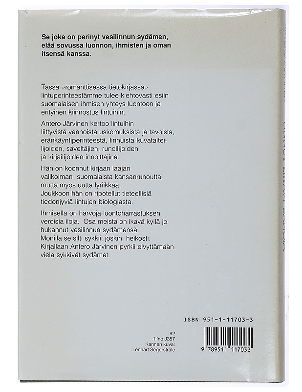 Linnut liitävi sanoja, romanttinen tietokirja suomalaisesta lintuperinteestä - Antero Järvinen - Tietokirjat ja oppaat - 10105434999 - 1