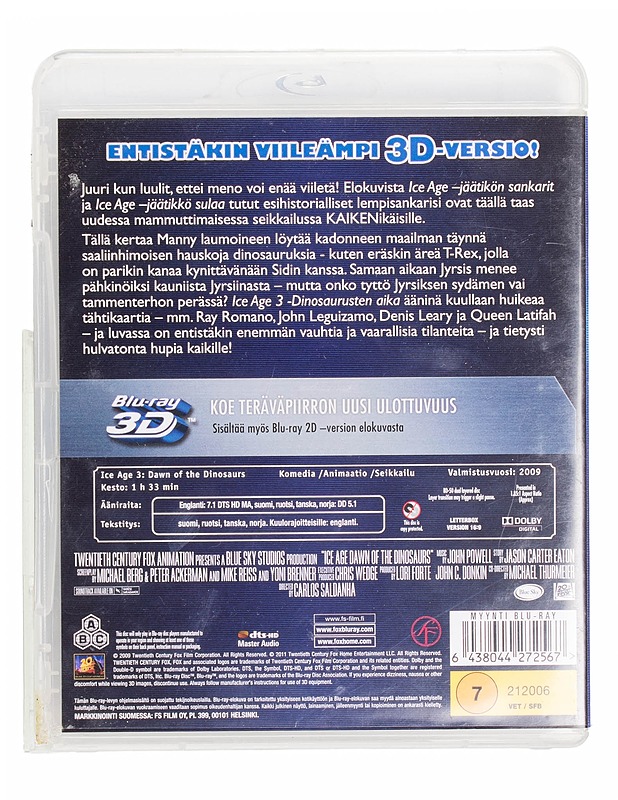 Ice Age 3: Dinosaurusten Aika - Blu-Ray - Blu-ray-levyt - 10105435051 - 1