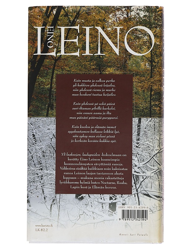 Yli laaksojen, laulupuiden - Leino, Eino - Harrastekirjat - 10105435088 - 1