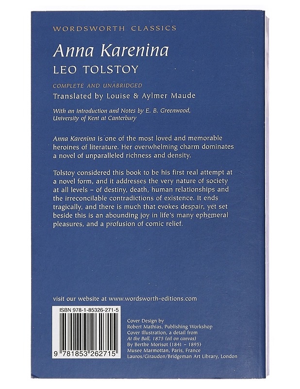Anna Karenina - Tolstoi, Leo - Romaanit ja novellit - 10105435108 - 1