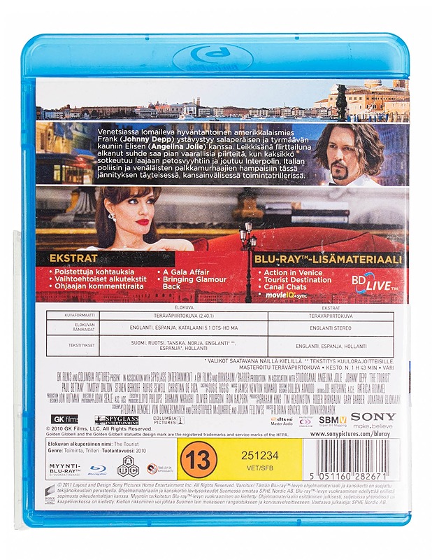 The Tourist - Blu-Ray - Blu-ray-levyt - 10105435146 - 1