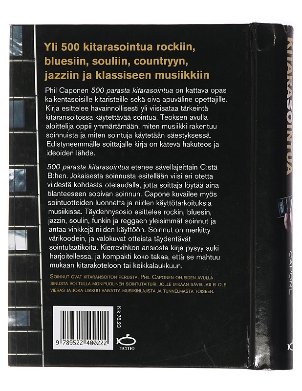 500 parasta kitarasointua : parhaat soinnut rockiin, bluesiin, souliin, countryyn, jazziin ja klassiseen musiikkiin - Capone, Phil - Tietokirjat ja oppaat - 10105435171 - 1