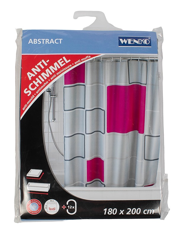 WENKO suihkuverho, 180x200 cm - Verhot ja kapat - 10105435172 - 0