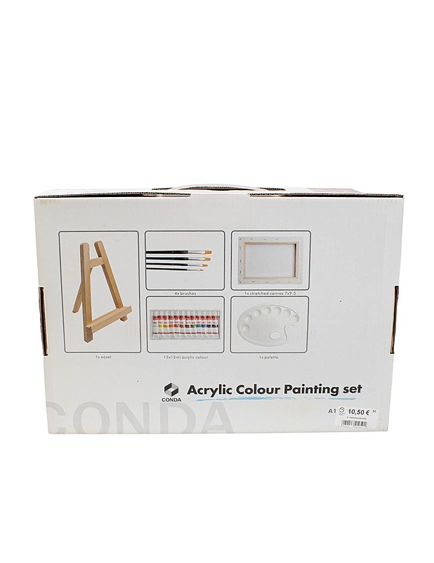 CONDA akryylivärimaalaussetti, 19 osaa - Askartelu - 10105435275 - 3