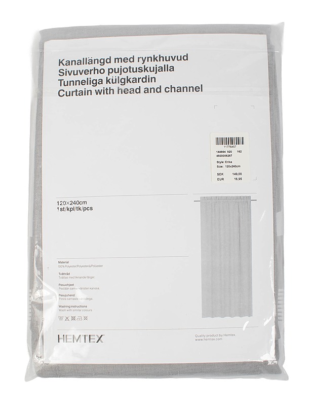 HEMTEX sivuverho, 120x240 cm - Verhot ja kapat - 10105435325 - 1