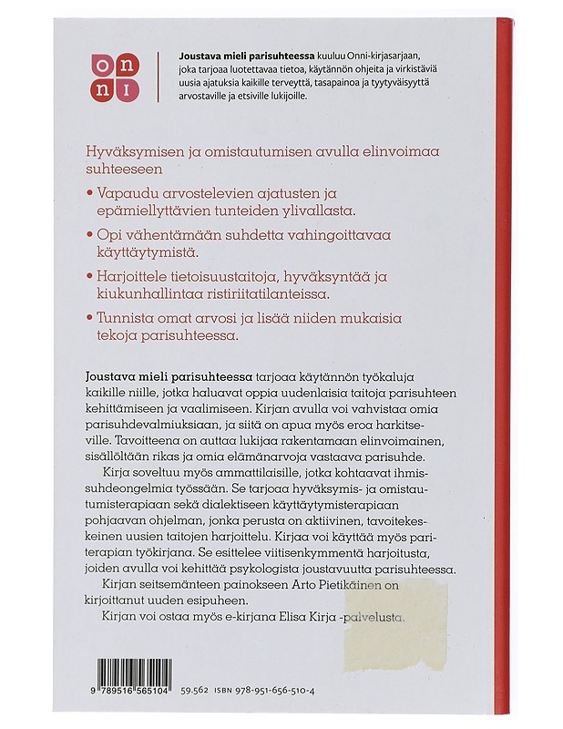 Joustava mieli parisuhteessa - Arto Pietikäinen - Tietokirjat ja oppaat - 10105435460 - 1