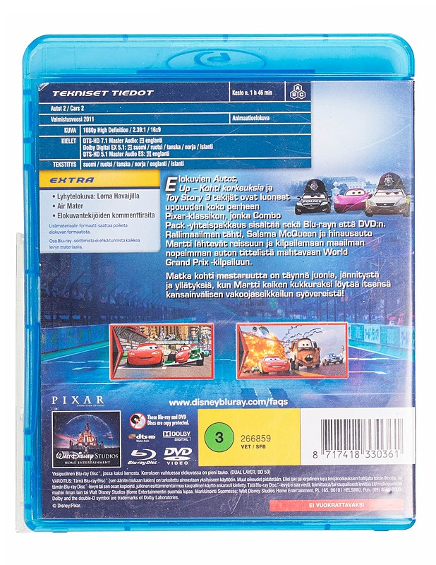 Autot 2 - Blu-Ray - DVD-elokuvat - 10105435506 - 1