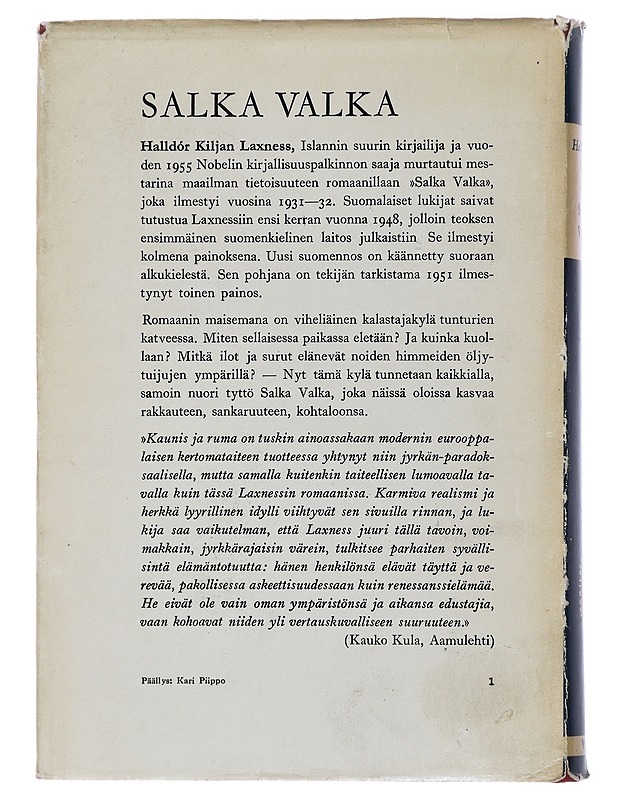 Salka Valka - Halldor Laxness - Romaanit ja novellit - 10105435514 - 1
