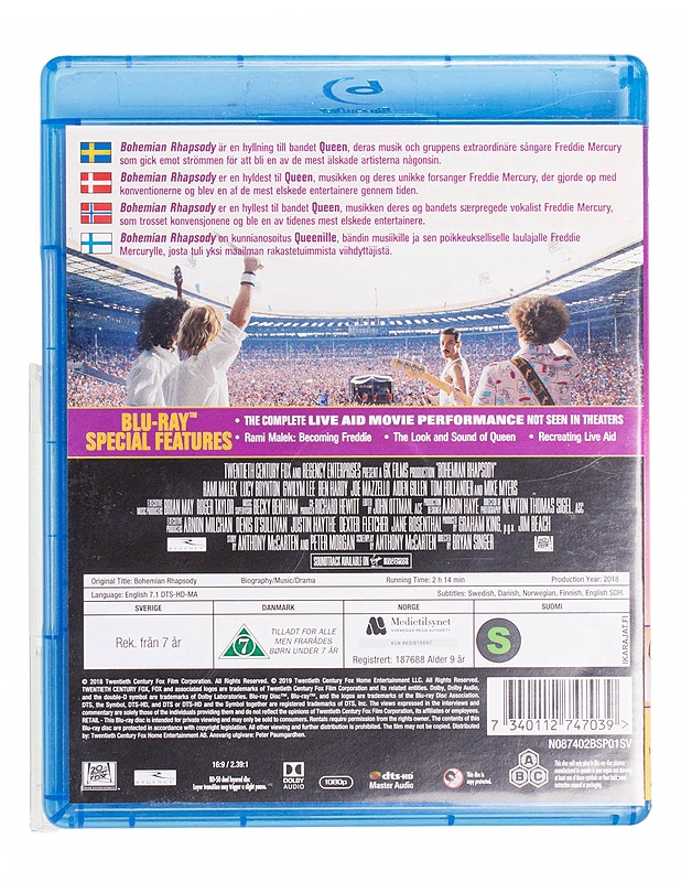 Bohemian Rhapsody-Blu-Ray - Blu-ray-levyt - 10105435529 - 1