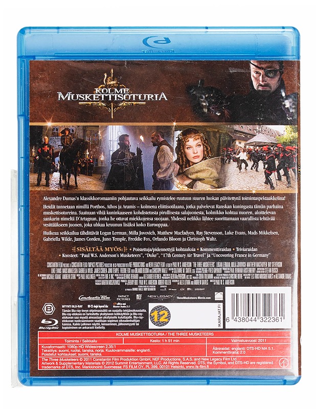 Kolme muskettisoturia - Blu-ray - Blu-ray-levyt - 10105435547 - 1