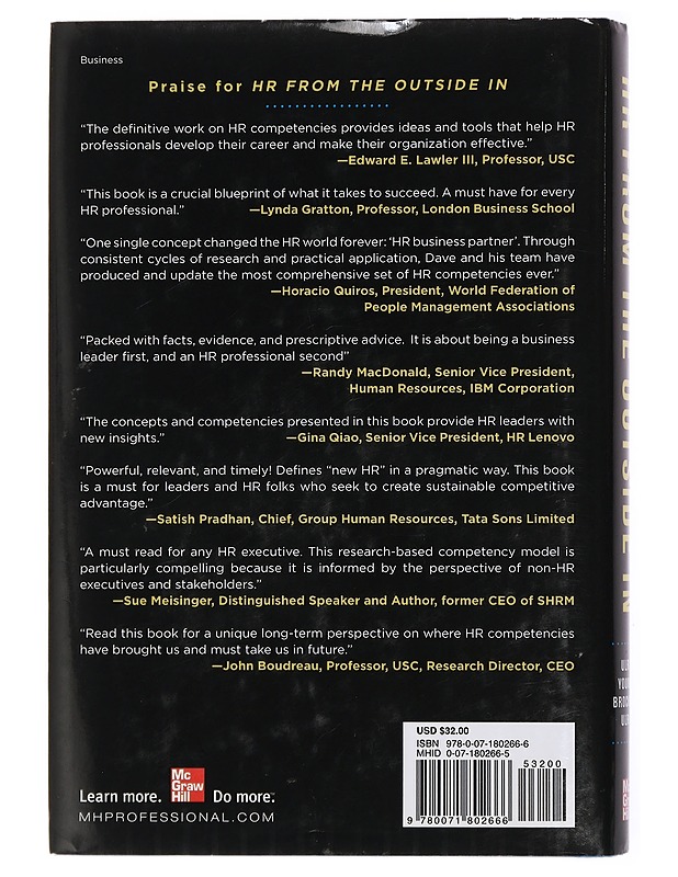HR from the outside in : six competencies for the future of human resources - Ulrich, David - Tietokirjat ja oppaat - 10105435582 - 1