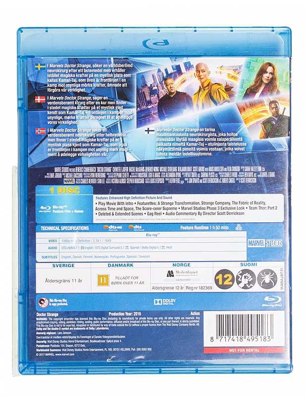 Doctor Strange - Blu-Ray - Blu-ray-levyt - 10105435578 - 1