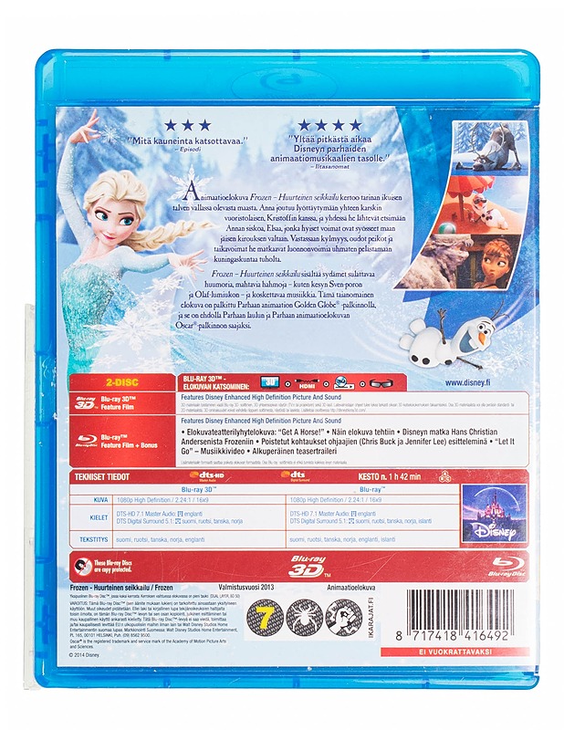 Frozen: Huurteinen seikkailu - Blu-ray - Blu-ray-levyt - 10105435606 - 1