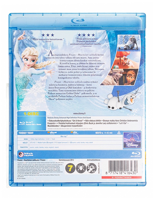 Frozen: Huurteinen seikkailu - Blu-ray - Blu-ray-levyt - 10105435608 - 1