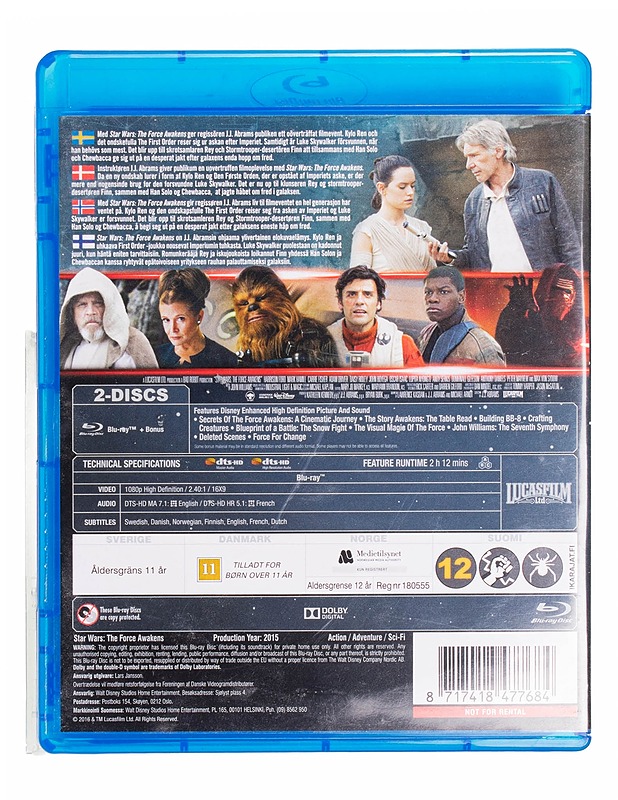 Star Wars: The Force Awakens - Blu-Ray - Blu-ray-levyt - 10105435750 - 1