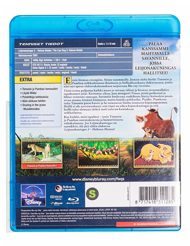 Leijonakuningas 3 - Blu-Ray - Blu-ray-levyt - 10105435755 - 1