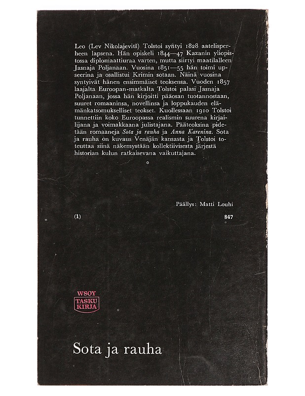 Sota ja Rauha osat 1 - 4 - Leo Tolstoi - Romaanit ja novellit - 10105435764 - 1