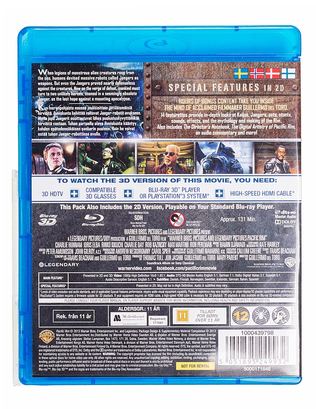 Pacific Rim 3D -Blu-Ray - Blu-ray-levyt - 10105435768 - 1