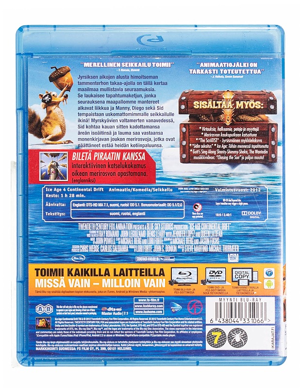 Ice Age 4: mannerten Mullistus - Blu-Ray + DVD - Blu-ray-levyt - 10105435774 - 1