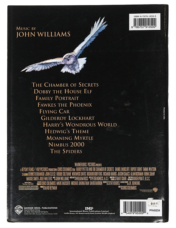 Harry Potter and the chamber of secrets : selected themes from the motion picture - Williams, John - Harrastekirjat - 10105435777 - 1