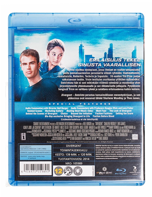 Divergent: Outolintu - Blu-ray - Blu-ray-levyt - 10105435796 - 1