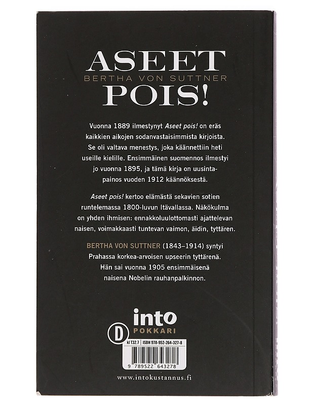 Aseet pois! - Suttner, Bertha von - Romaanit ja novellit - 10105435827 - 1