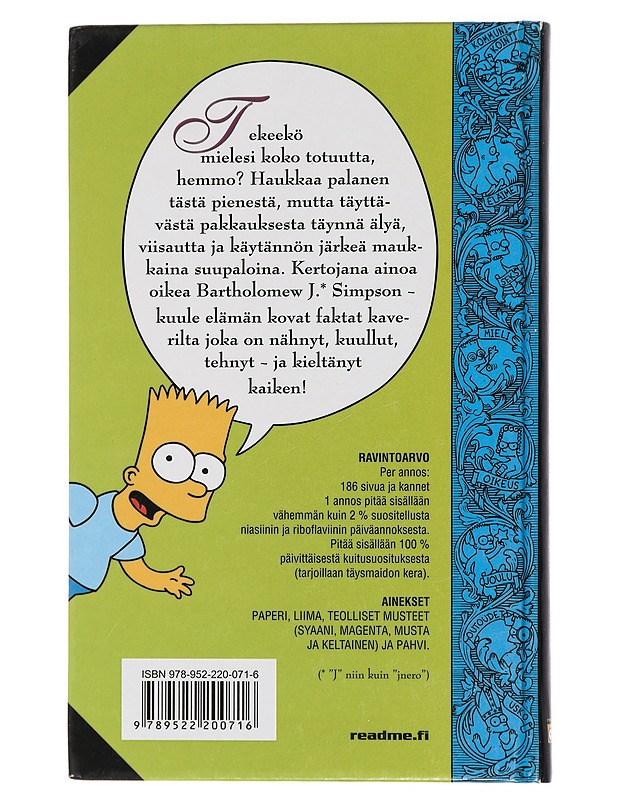 Bart Simpson : opas elämään - Groening, Matt - Tietokirjat ja oppaat - 10105435860 - 1