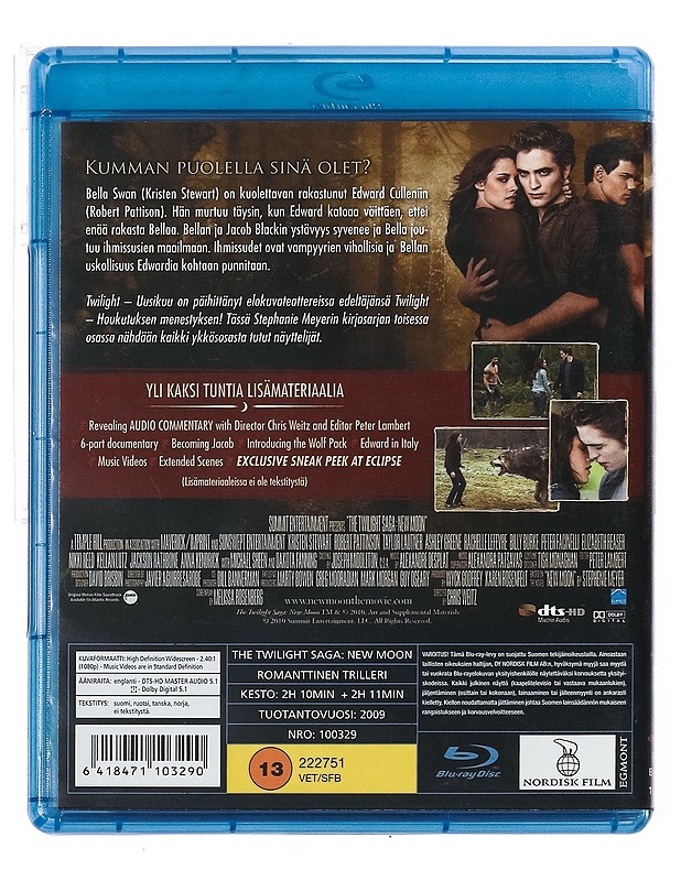 Twilight: Uusikuu - Blu-ray - Blu-ray-levyt - 10105435909 - 1