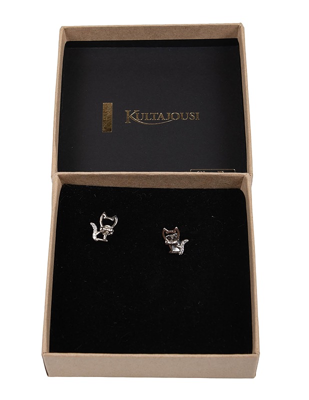 KULTAJOUSI Kissa korvakorut - hopea - Korut - 10105435965 - 0