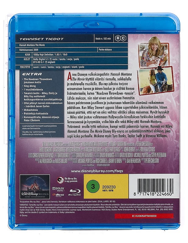 Hannah Montana: The Movie - Blu-Ray - Blu-ray-levyt - 10105436062 - 1