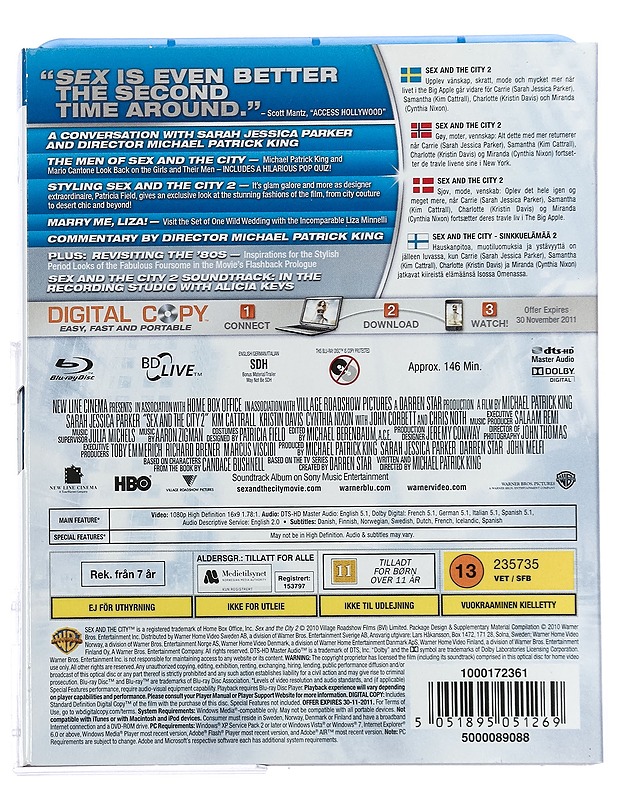 Sex and the City 2 - Blu-ray + DVD - Blu-ray-levyt - 10105436076 - 1